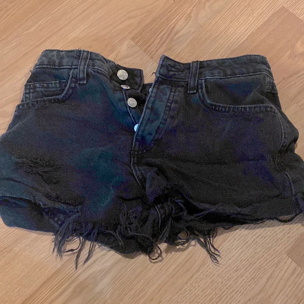 Forever 21 black ripped jean shorts never worn only washed